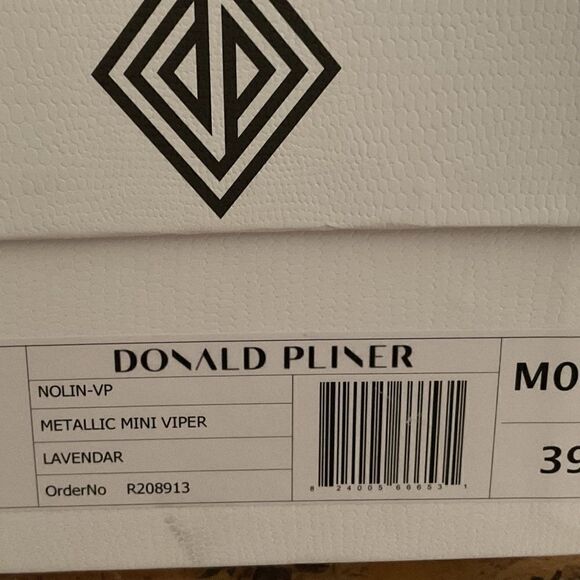 NWT Donald PLINER Metallic mini viper Lavender Leather Loafers new with box… - Picture 16 of 16